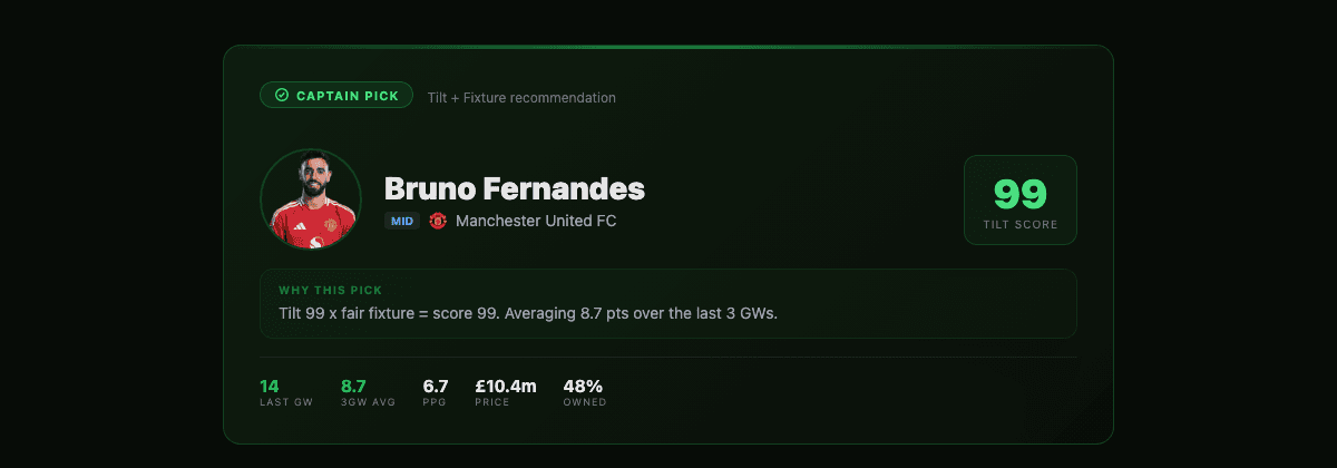Captain & transfer picks screen in FieldTilt Pro